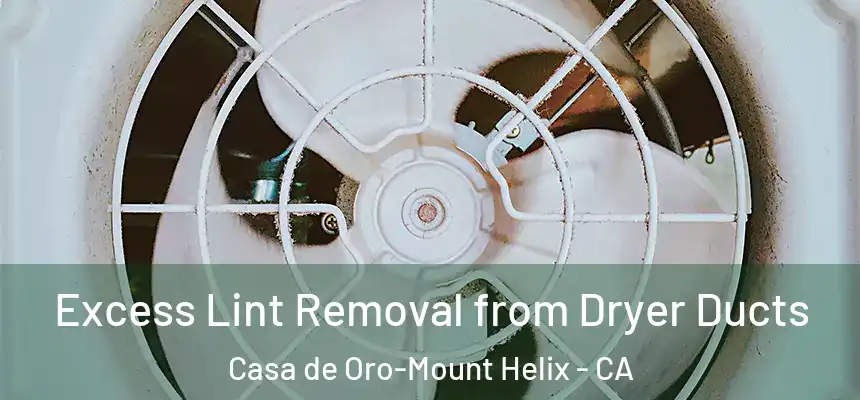  Excess Lint Removal from Dryer Ducts Casa de Oro-Mount Helix - CA